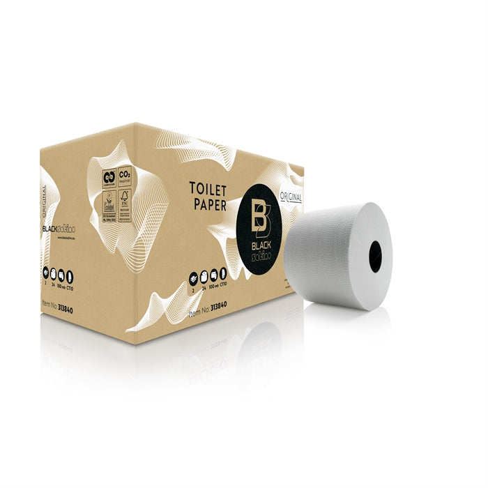 Black Satino Compact toiletpapir - 100m 2-lags, 24 ruller